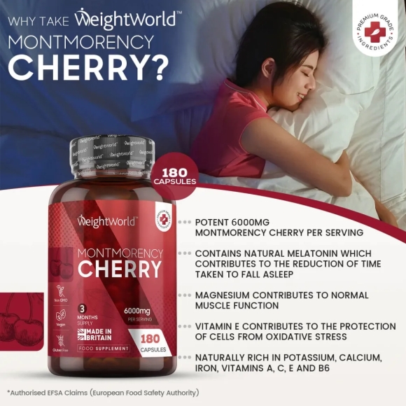 Montmorency Cherry - Naravni melatonin proti nespečnosti Montmorency Cherry - Naravni melatonin proti nespečnosti